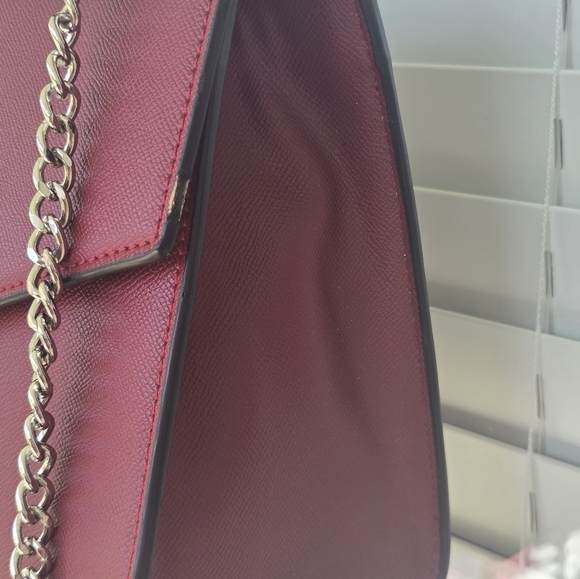 Prada Crossbody Top Handle HandBag Chain Strap Red Women Leather New 2way - Picture 6 of 16